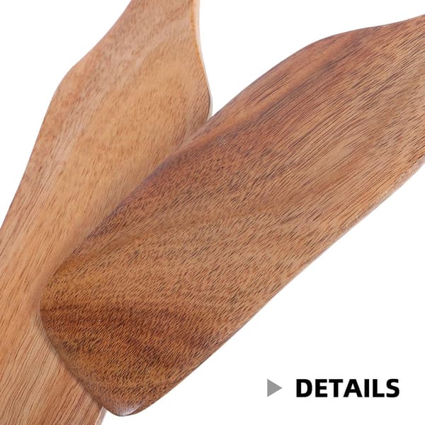 2 stk. trespatel kokekar lang håndtak design flat snu solid tre elegant