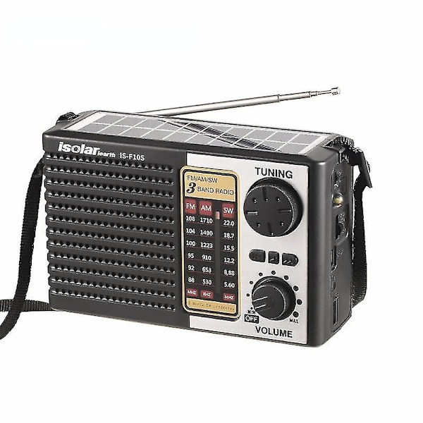 Solcelledrevet Nødradio Multibånd Høj Følsomhed Radio Trådløs Bluetooth Højttaler Understøtter Fm / Am / Sw Radio