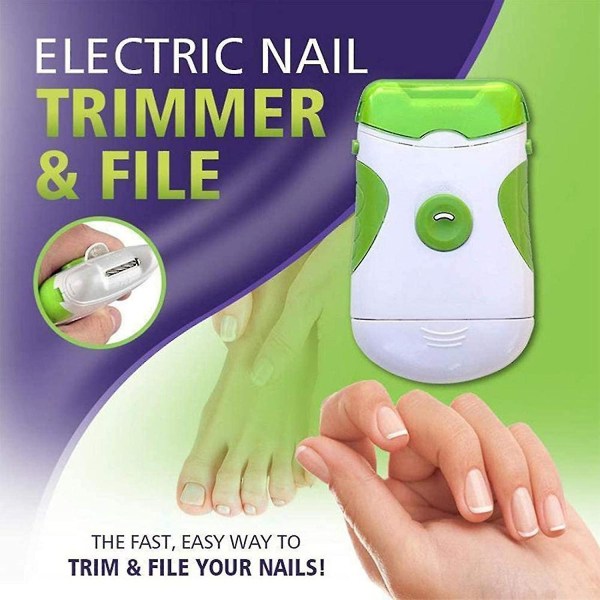 Elektrisk negletrimmer-elektrisk negletrimmer-negletrimmer-manicure og pedicure med led belysning