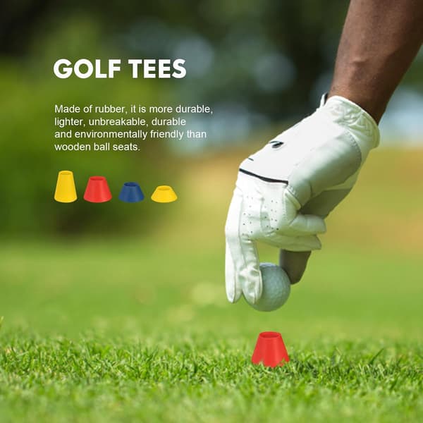 24 st blandade färger gummi golfpegset med 4 storlekar golfbollhållare