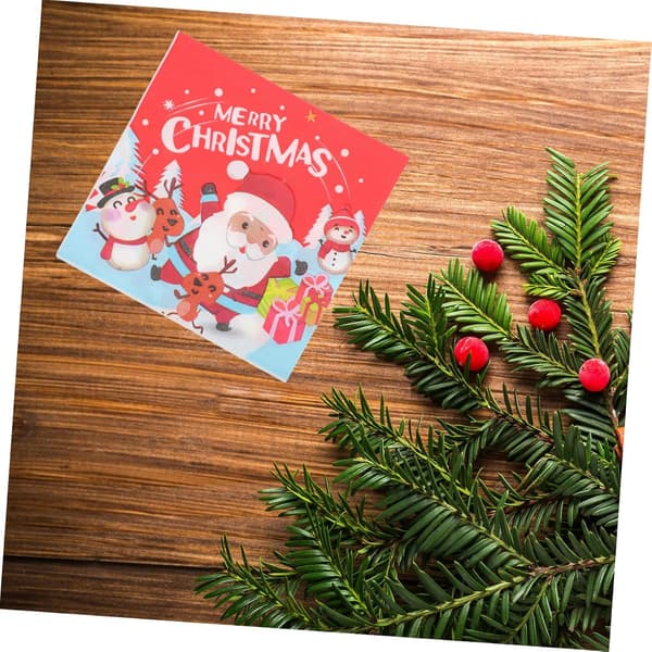 1 pose glædelig jul servietter engangspapirservietter julepynt julemandstema pose