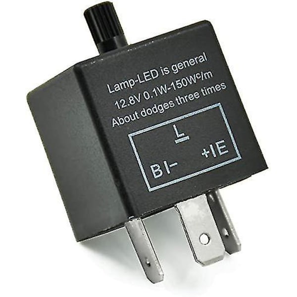 3-nastainen moottoripyörän vilkku rele LED 12v säädettävä vilkku