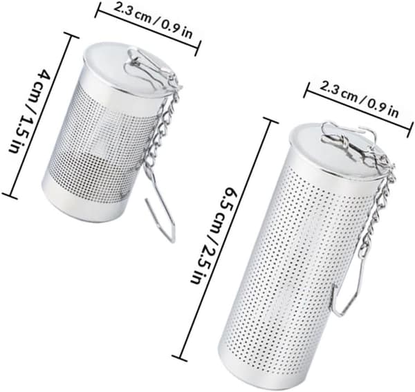 2 stk. tefiltre i rustfrit stål til løs te med fin filtrering og robust design