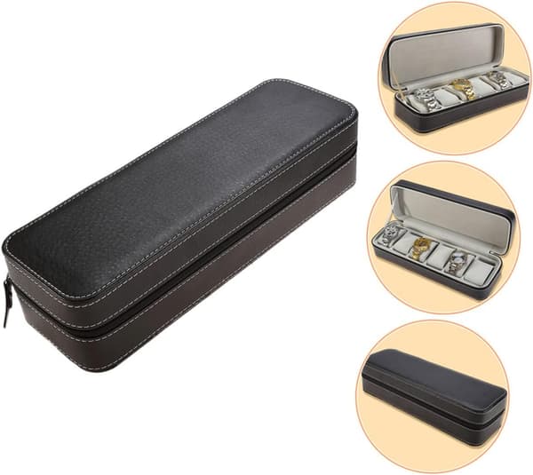 Bærbar urkasse Elegant Organizer til smykker og ure