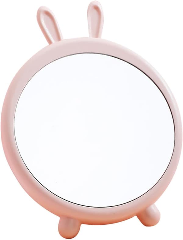 Tecknad Bordsminkspegel Rosa Lättvikts Sminkspegel