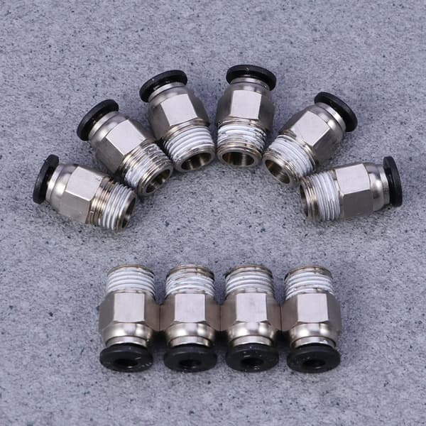 24 stk. profesjonell mannlig rett pneumatisk PTFE-rørkobling