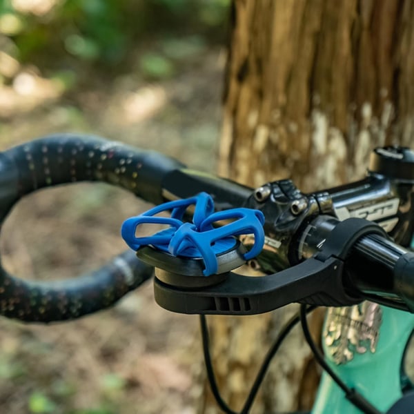 Cykeltelefonhållare Spänne stadigt vikbart levande färg okrossbart Motorcykeltelefonfäste för utomhusbruk Blue