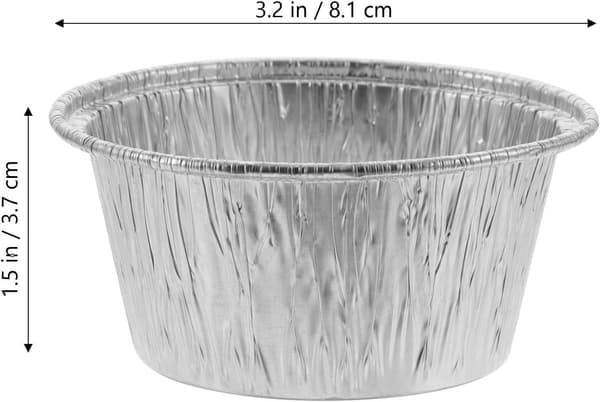 100 st bakformar i aluminiumfolie engångs mini pajformar muffins- och äggtartsformar