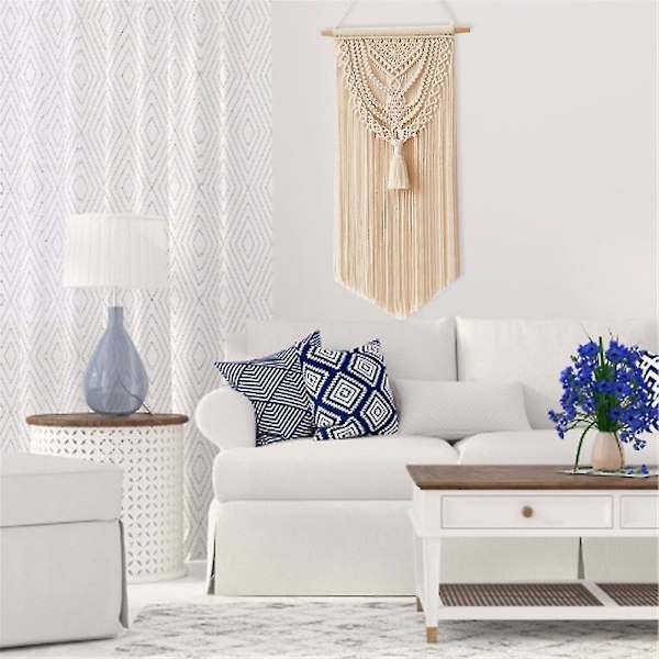 40x75cm Makramé Handvävd Väggbonad Boho Chic Väggdekoration
