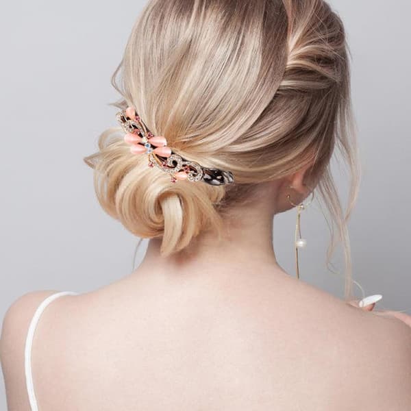 2 st strass rosettklämma elegant hårklämma snygga håraccessoarer