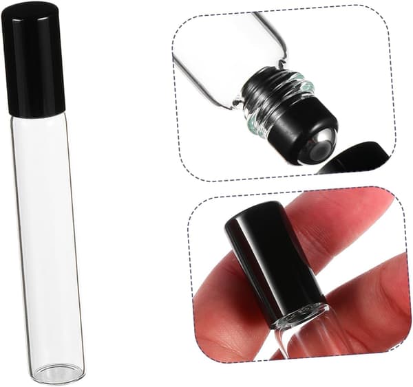 6 st påfyllningsbara tomma eteriska oljeflaskor i glas, underförpackningsflaska