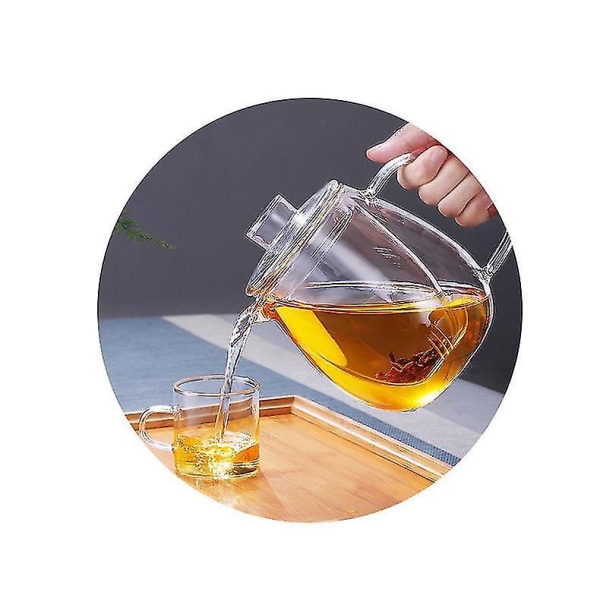 Glas Tekande med Aftagelig Infuser til Blomstrende Te