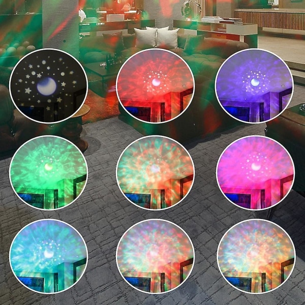 Stjerne Galaxy Projektor Lampe Lystilstande Børnedag USB