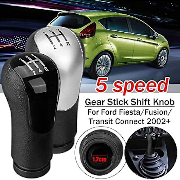 Växelspaksknopp för bil, Speed Gear, passar Ford Fiesta (svart) (1 st)