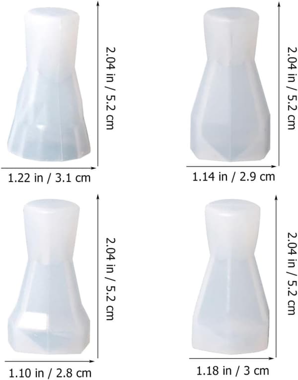 4 stk. silikone ringholderforme til harpiksstøbning DIY dekorative 3D smykkestativforme