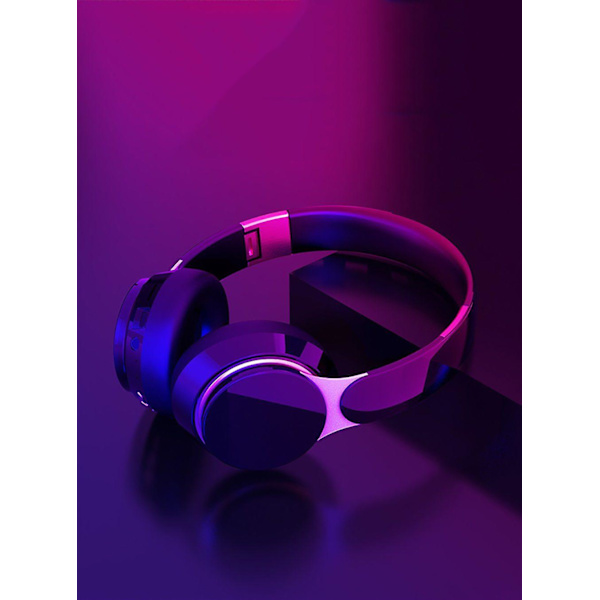 Bluetooth-hodetelefoner Over Øret, [Opptil 52 timer] Trådløse Hodetelefoner Black