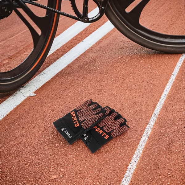 1 par halvfingerhandskar cykelhandskar andningsbart halkfritt tyg unisex design åtsittande flexibel passform utomhussport