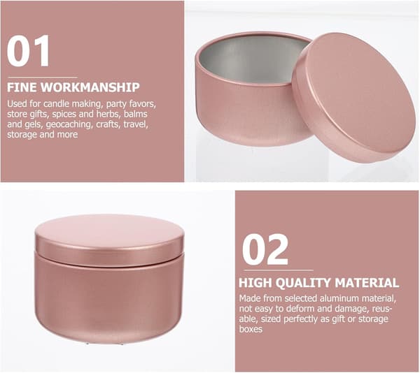 Lysdåser Kompakt og bærbart design 12 stk. 50 ml rund aluminium
