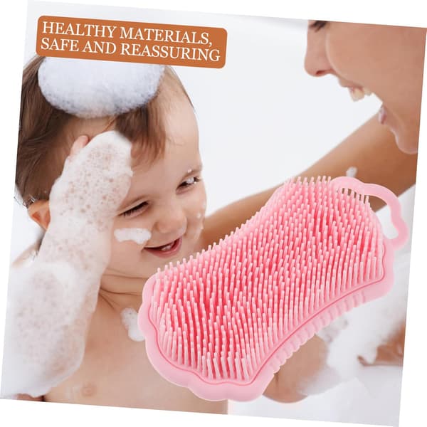 2 st massage schampoborste silikon kroppsskrubber luffa exfolierande badborste