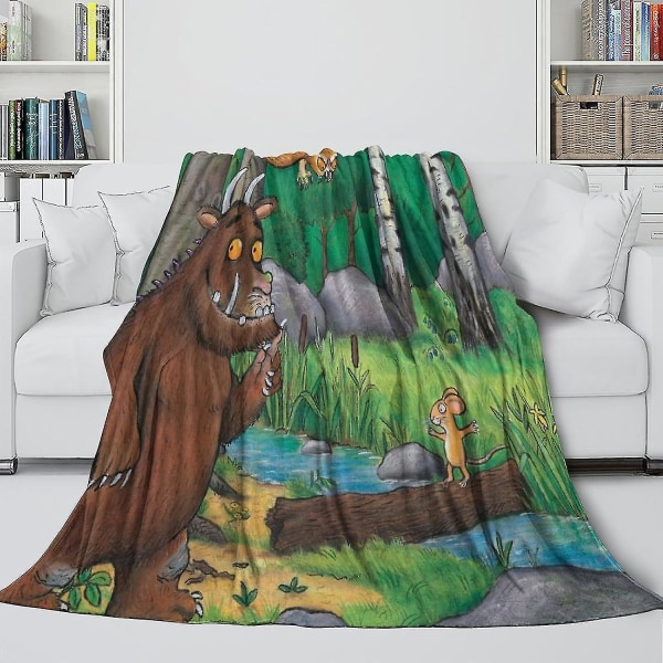 The Gruffalo Koselige flanelltepper Fleece-teppe Myk, myk Komfortabel plysjpledd Varmt og koselig teppe til sengesofa Soveromsreise 100x130c 80x60in 200x150cm