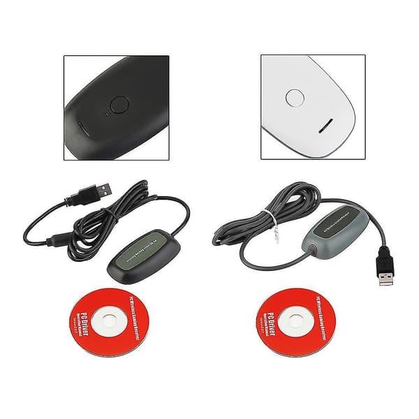 Svart PC Trådløs Kontrolleradapter Xbox 360