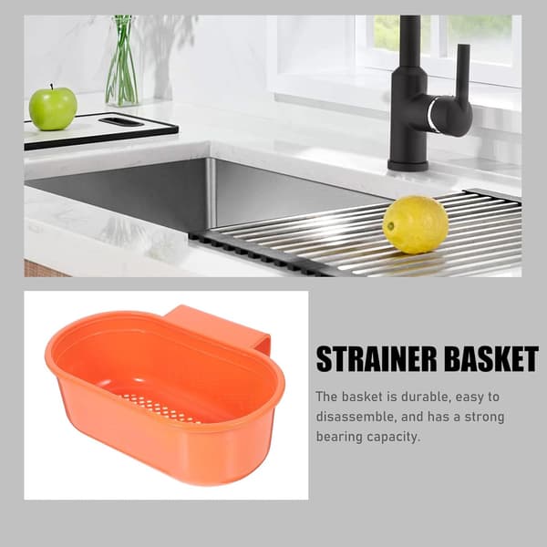 Matavfall Avloppskorg Diskbänk Matavfallssil Orange Plast Förvaringsställ