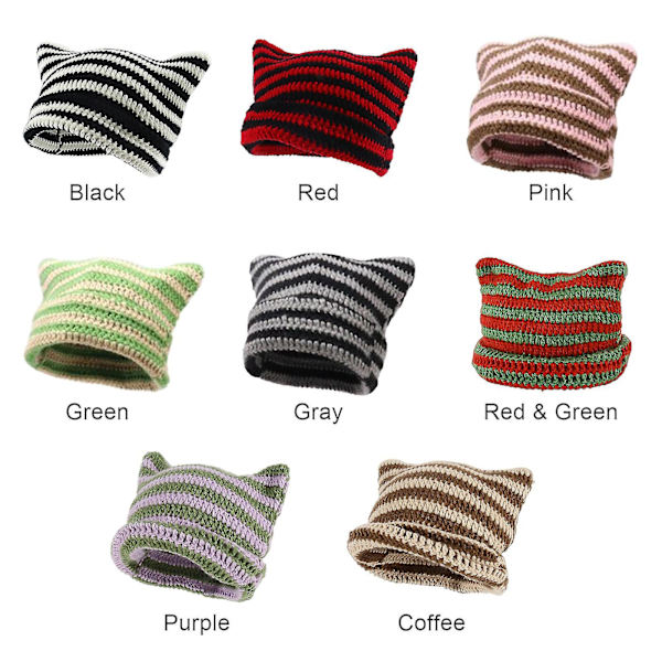 Hæklet Hatte til Kvinder Kat Beanie Vintage Beanie Kvinder Hat