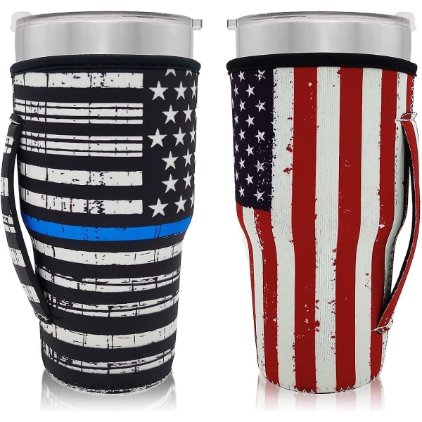 Genanvendelig iskaffe kop ærme Neopren isolerede ærmer kop dæksel Holder Idé til 30 oz-32 oz Tumbler Cup (kun kop ærmer)