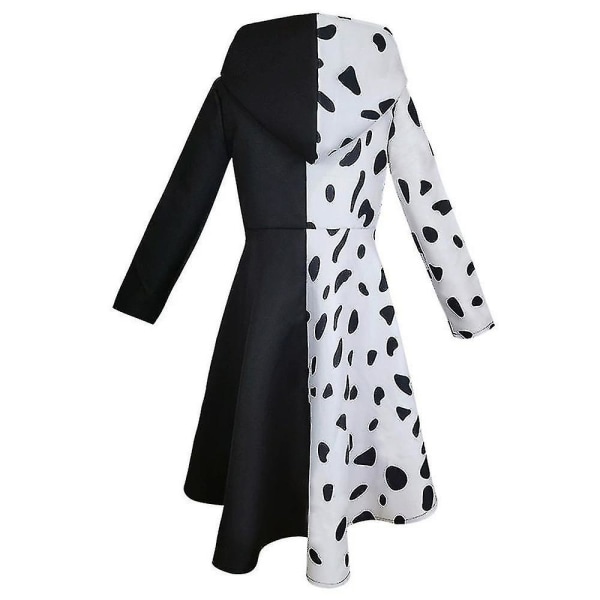 Cruella De Vil Set för Kvinnor med Dragkedja på Ärmarna, Huva och Handskar - Snygg Outfit M