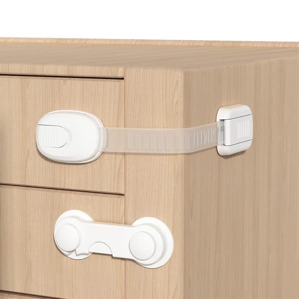 Barnsäkerhetslås, Babysäkra Skåplås, 10-pack Babysäkerhetslås