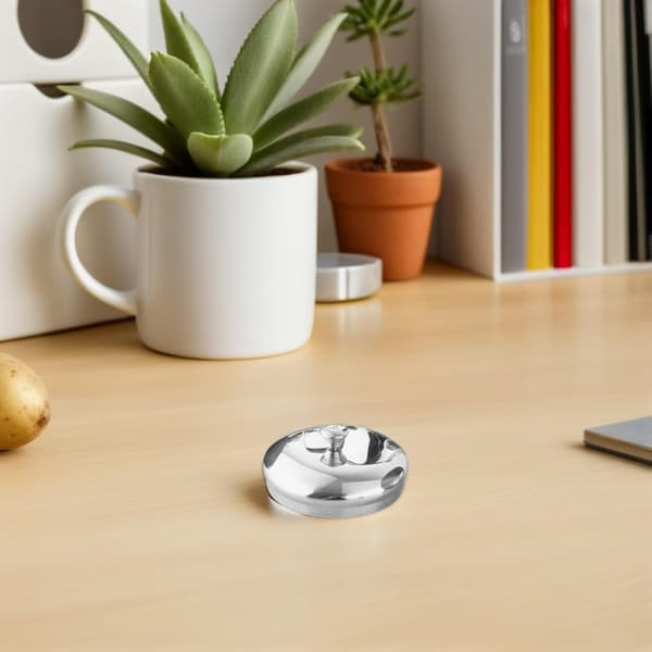 Mugglock i rostfritt stål 304 Runda stänksäkra dryckeslock Silver Unik formad design