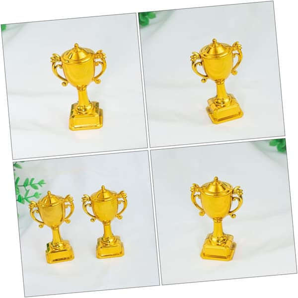 3 stk. troféformede kaketopper for dekorasjon av cupcakes og minnefester