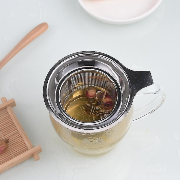 Rostfritt Stål Nät Puer Herb Te Blad Sil Filter Infuser Köksredskap (1st-silver)