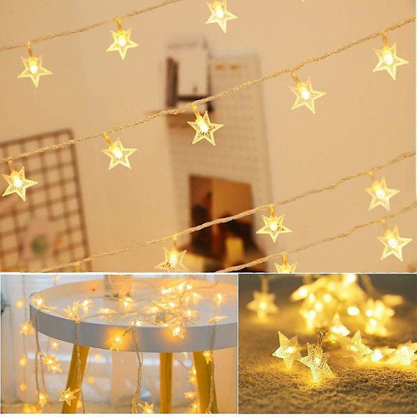 Julstjärna Fairy String Lights 10m 80led Fjärrkontroll