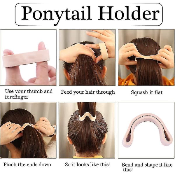 Nye Silikon Foldbare Hårstrikk Elastiske Hårbånd Ponytail Holder