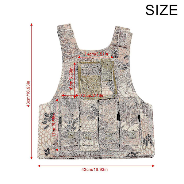 Børne Army Camouflage Vest Udendørs Taktisk Veste