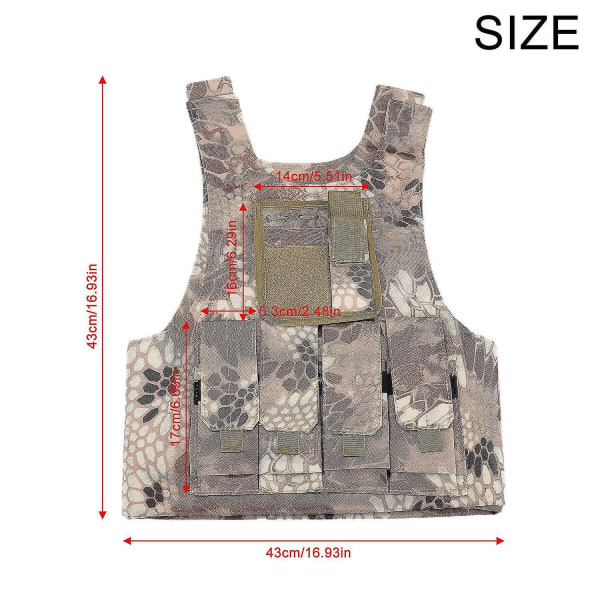 Kids Army Camouflage Vest Outdoor Tactical Vest