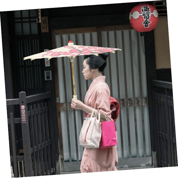 Japanskt Dekorationsparaply Retro Paraply Tryckdesign Pappersparaply Klassiskt Pappersparaply Papper Trä