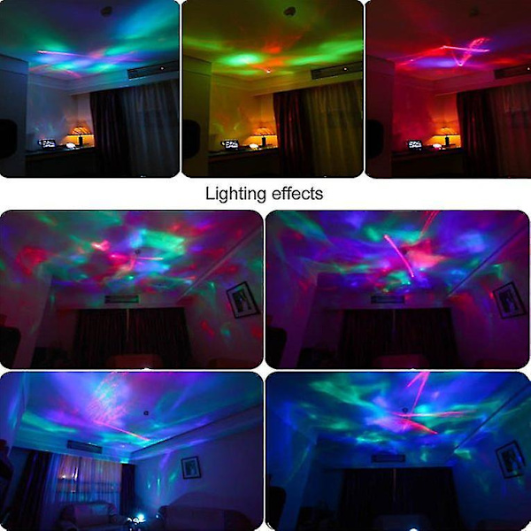7 Farger Havbølge Stjernehimmel LED Nattelys RC Lampe