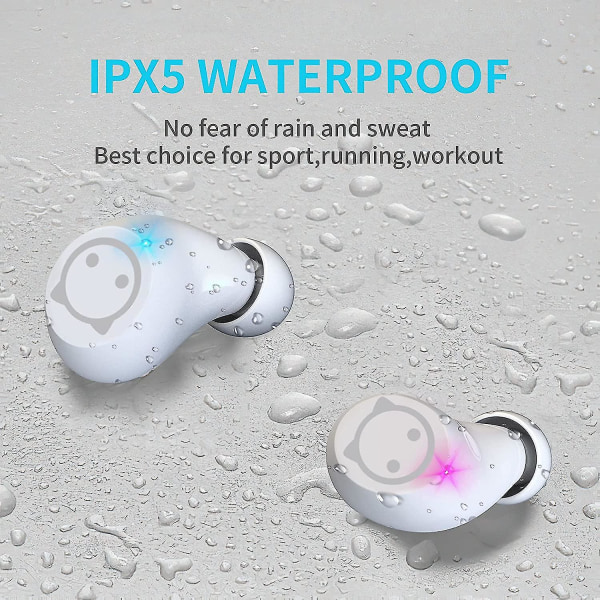 Bluetooth korvatulpat, Bluetooth 5.0 langattoman kuulokkeen latauslaatikko Ipx5 vedenpitävä kuuloke