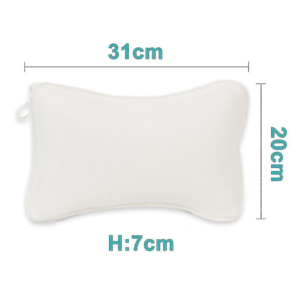 Badepude Badekarspude, Ergonomisk Badepude Til Nakke Og Ryg White