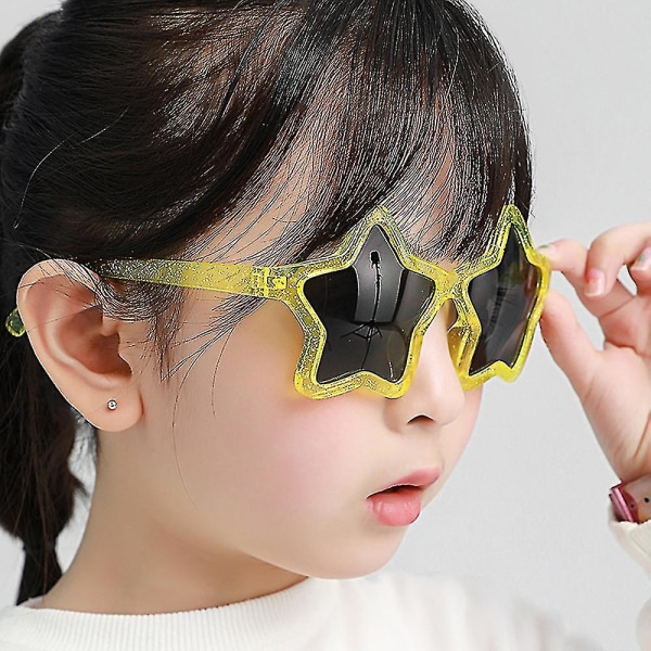 Lasten aurinkolasit tähden muotoinen reunus glitterillä koristeellisilla aurinkosuojalaseilla (a, Style)