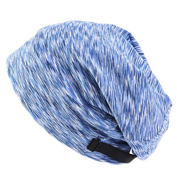 Satinformet Bonnet-sovehette for kvinner, justerbar, løs beanie-turbanhatt Royal Blue
