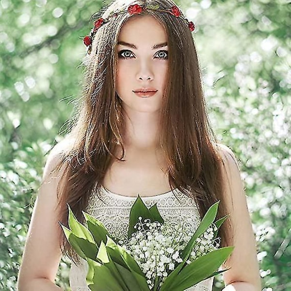 16Pc Flower Crown pannebånd Garland Wreath Bryllupsfest