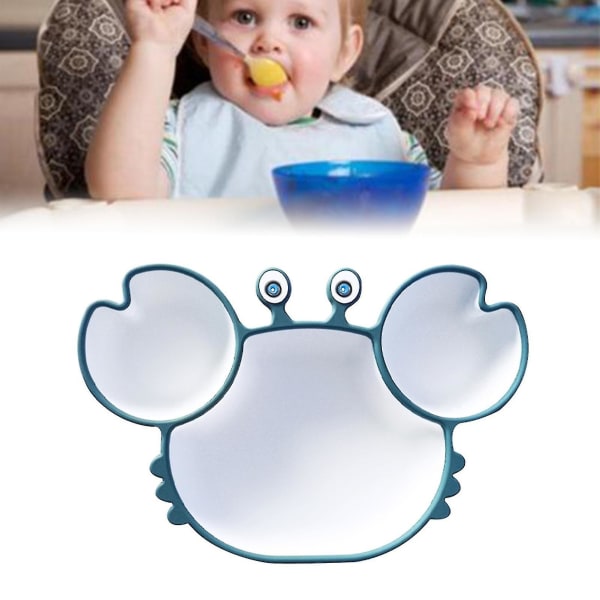 Levyimulla jaettu ympäristöystävällinen silikoni Toddler Bpa Free Kids Bowl vauvalle-värinruskea