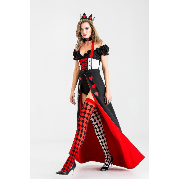 Hjerter Dame Kostyme Uniform Kostyme L