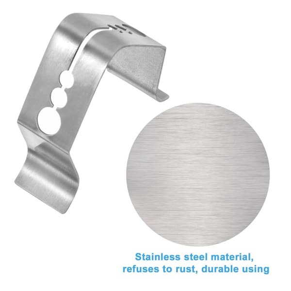 2 stk. termometerklemme Kjøtttermometer probesensor klemme 3 hull snapdesign rustfritt stål klemme