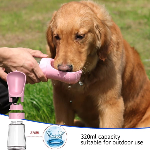 Hundevandflaske, 330ml Hunderejsevand Bærbar Hundevandflaske Pet