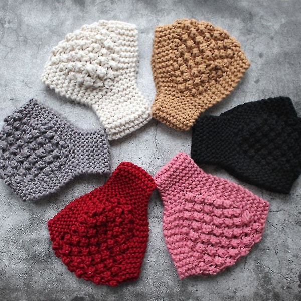 Hodebånd for kvinner, vinterstrikket, fuzzyfôret, ørevarmer Camel