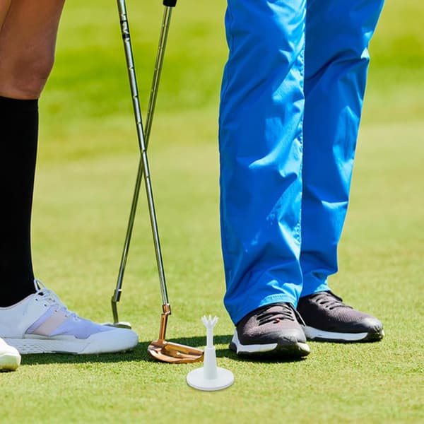 Justerbara golfpeggar i plast, 2-pack, böjbara träningstillbehör för driving range och simulatorövning